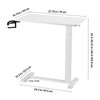 Adjustable Overbed Laptop Table – Rolling Bedside Desk with Casters