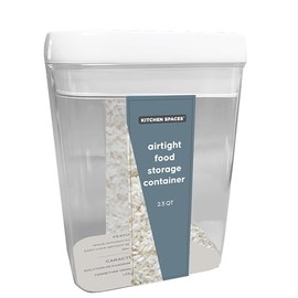 Kitchen Spaces Airtight Food Storage Container, Rectangle, Dry Goods Organization, 2.3 Quarts