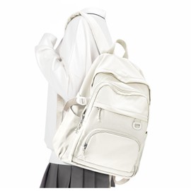 Lendolk Men's Backpack with Laptop Compartment, Waterproof Backpacks Women's School Backpack Teenager Girls Boys Large Uni Backpack with Many Compartments, beige