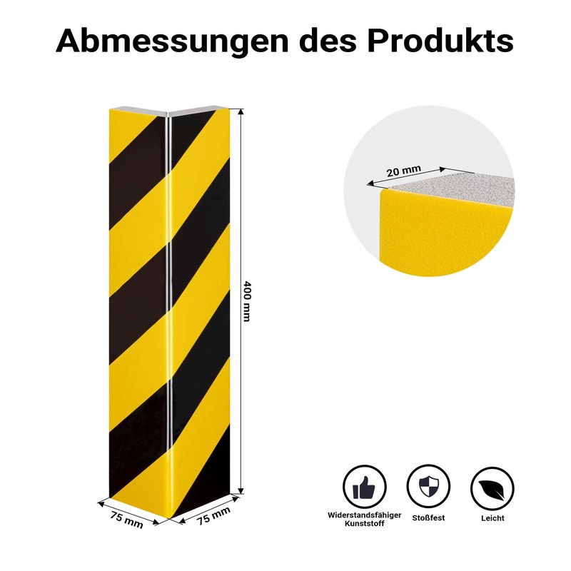 Wiltec Garagen Wandschutz 2 Stück je 400 x 75 x