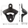 2PCS Cast Iron Wall Mounted Bottle Opener Vintage Rustic with