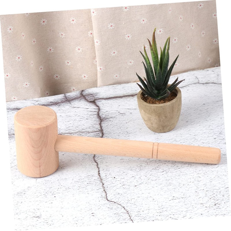 TOVINANNA Solid Wood Carving Hammer Crab Mallets Wood Hammer Food