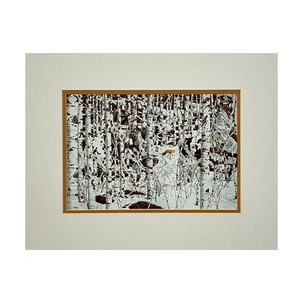 Generic Bev Doolittle Woodland Encounter 11 x 14 Matted Print