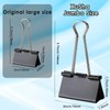6PCS Jumbo Binder Clips 3 Inch, Black, Binder Clips Extra