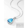 VONSSY Classic Oval Pendant Gemstone Necklace | Crystal Ruby Sapphire