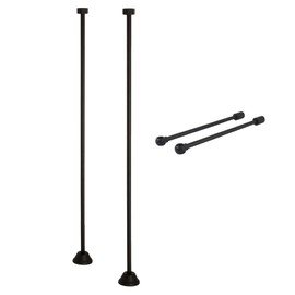 Kingston Brass CCK480 Vintage Straight Wall Bracket Combo, Matte Black Faucet-Supply-Lines