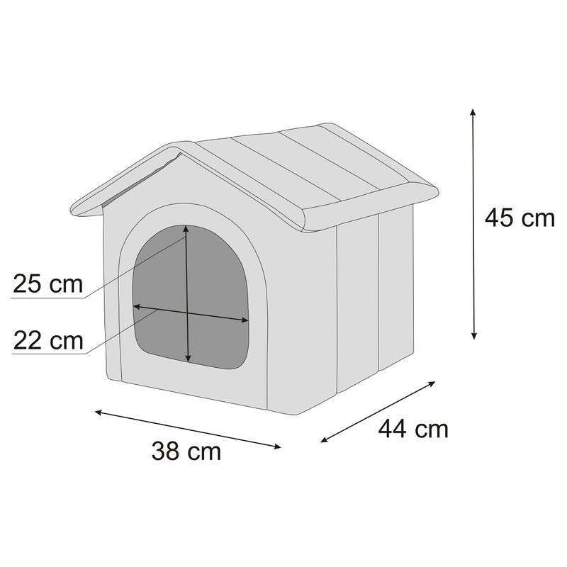 PillowPrim Dog Cave Bed, Cat Cave Bed, M (44 x