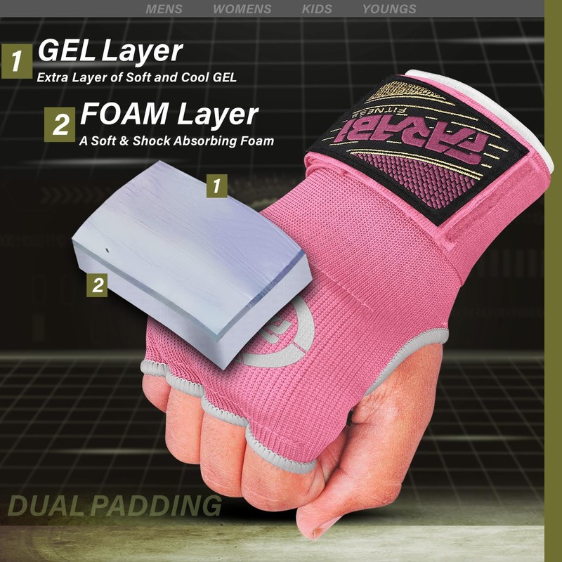 Farabi Boxing Inner Gloves Hand Wraps Gel Easy Wraps Protector