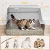 UNZIPE Covered Stainless Steel Litter Box with Lid, XL Extra