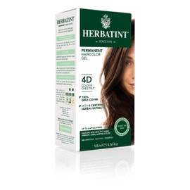 Herbatint Permanent Haircolor Gel, 4D Golden Chestnut, 4.56 Ounce
