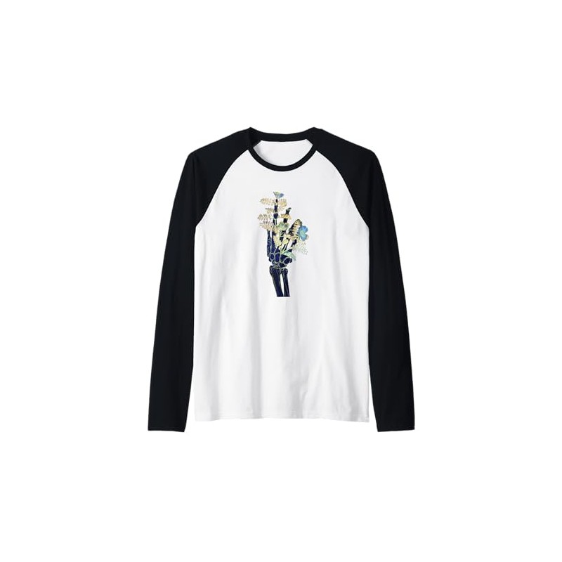 Blossoming Bones #4 - One Hand Raglan Baseball Tee