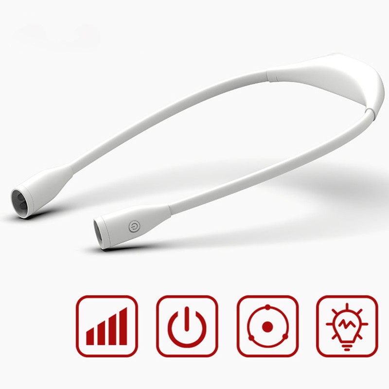 Rechargeable LED Neck Reading Light 360 Degree Universal Adjustment Book
