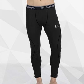 MEETYOO Leggings Uomo, Calzamaglie Sportive Pantaloni Fitness Compressione Baselayer per Jogging Ciclismo Running