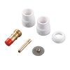 6PCS Torch Adapter Kit Ceramic Red Copper Welding Torch Mount