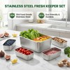 240oz Large 304 Stainless Steel Food Storage Jar with Individual