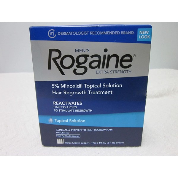 Men's Rogaine Extra Strength Hair Regrowth Treatment, Unscented 3 month supply