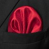 RBOCOTT Red Tie Woven Classic Formal Mens Necktie and Pocket