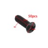 EMSea 50pcs M4x10mm Round Head Cross Fixing Screws Black Machine