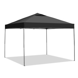 GDY 10'x10' Pop Up Canopy Tent, Outdoor Canopy Tent, Patio Tent,Commercial Instant Gazebos, Portable Shelter Canopies, Easy Outdoor Sun Shade for Events, Parties, Camping, (Black).