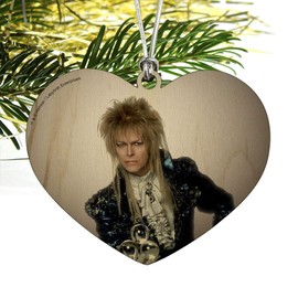 GRAPHICS & MORE David Bowie As Jareth from The Labyrinth Heart Love Wood Christmas Tree Holiday Ornament