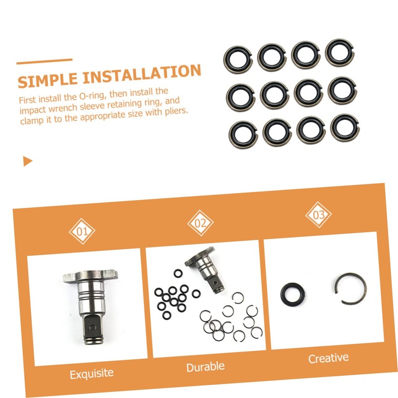 IWOWHERO Socket Wrench Ring Set Impact Wrench Retaining Ring Clip