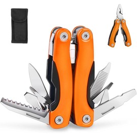 Outdoor Portable Mini Multi Multitool plier,  for Men -   for Dad? or Boyfriend - Hiking,  Outdoor Tools?Camping,? Multitool. - Color: Orange