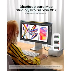 Silkland Cable de pantalla de monitor USB C de 3.3 pies 4K a 144 Hz/60 Hz, 8K USB C 3.2 Gen 2x2, transferencia de datos de 20 Gbps, carga PD de 240 W,