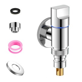 Washer Faucet Brass Exposed Type Single Faucet Emergency Water Stop Valve Faucet Backflow Prevention Valve Exposed Type Embedded Type Water Faucet Space Saving Faucet Metal Utility Faucet Washing