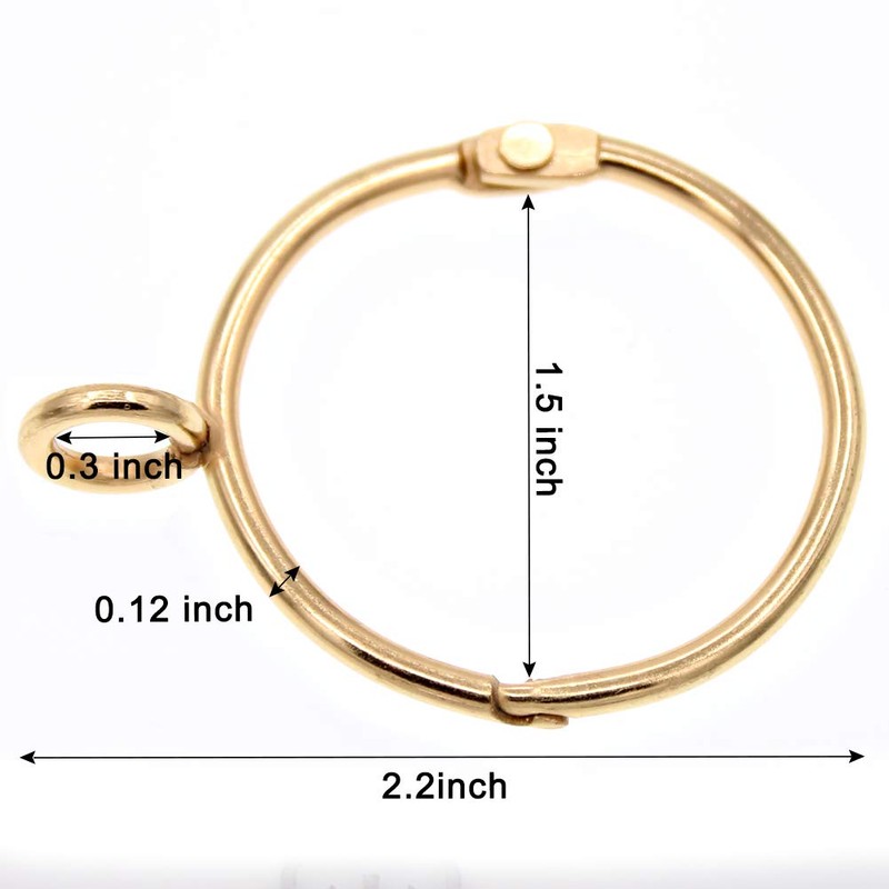 Coideal Open Curtain Rings with Eyelet - 20 Pack 1.5
