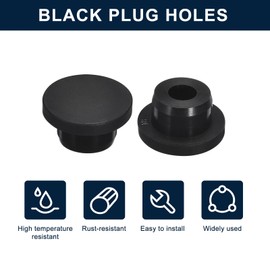 sourcing map 5 Pcs Black Plug Holes, Waterproof Rubber Button Plug for 18mm / 0.71" Hole