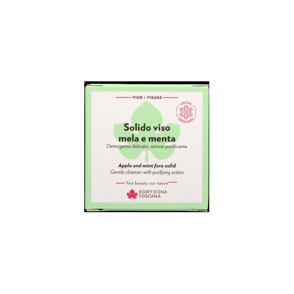 Biofficina Toscana Solid Face Cleanser, Apple & Mint, 50 g