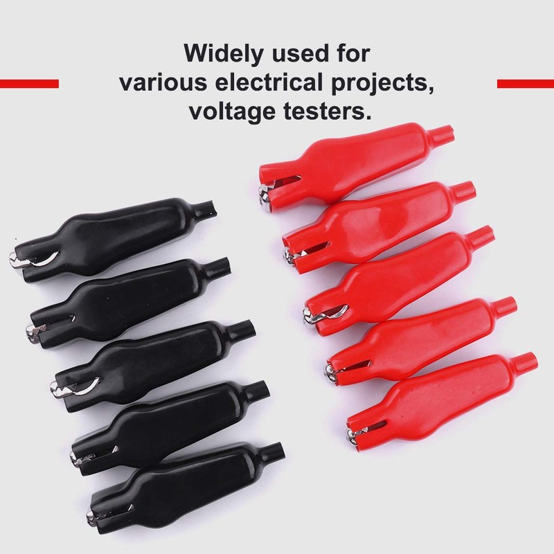 ATOPLEE 20PCS Alligator Clips Electrical,20A Insulated Spring Loaded Alligator Clamps,Truck