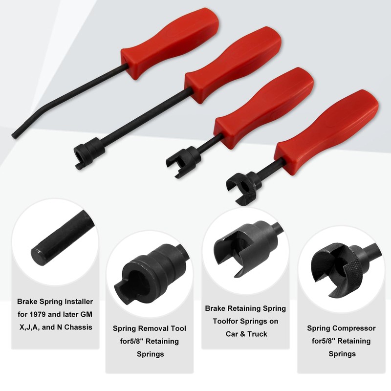 RYANSTAR RACING Automobile Drum Brake Tool Set (8-Piece Set), Brake