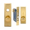 Metro Mortise Entry Lock Right Hand Brass