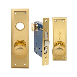 Metro Mortise Entry Lock Right Hand Brass