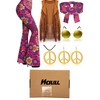 Haull 7 Pcs 60s 70s Disco Hippie Outfits for Women