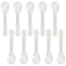 Patelai Set of Caviar Spoons Mother of Pearl Spoons with Hand Craft W Round Handle for Caviar, Egg, Ice Cream, Coffee, Restaurant Serving(7cm/2.75 Inch,10 Pieces)