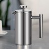 Meelio Stainless Steel French Press Coffee Maker, Double-Wall Insulated Large