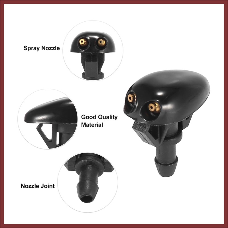 HEROFFIX Front Windshield Washer Nozzle Sprayer Kit for Nissan Frontier