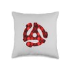45 Record Adapter RPM Music Spindle Red Plaid Pattern Throw