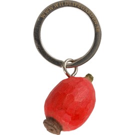 Wildlife Garden - Key ring - key ring - rose hip - hand carved - dimensions (diameter x height): 2.3 x 5.7 cm, Rose Hip