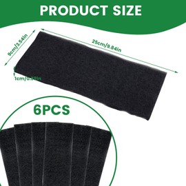 5 Pack Universal Ceiling Fan Filter for Blades, Easy Stick on Fan Blade Air Purifier Pads, Home Carbon Air Filter for Bedroom Kitchen Office Contaminants (5 Pack)