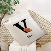 Football Monogram Letter V Pillow Cover Initials Letter Throw Pillow