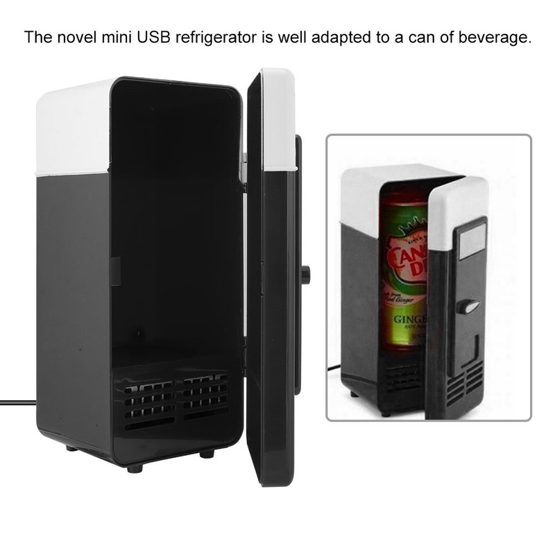 PC USB Mini Refrigerator Fridge Beverage Drink Can Cooler Warmer