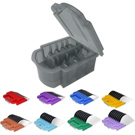 Animal Stainless Steel 8 Color Guide Comb Set for A5 style Detachable 15/30/10 Blade，for andis/wahl KM10/osterA5 Pet, Dog, Cat, and Horse Clippers