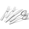 HIKAA 20PCS Extra Thickness Silver Heavy Duty Silverware Set Stainless