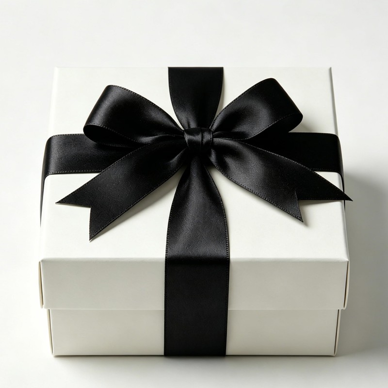Black Double Faced Satin Ribbon 1" x 100 Yards Gift