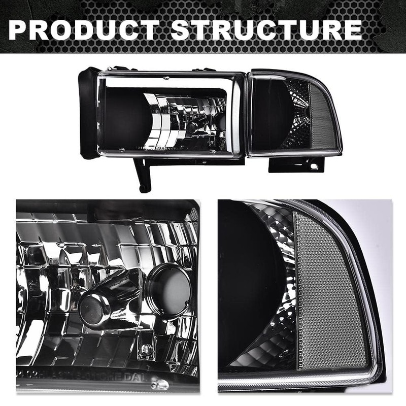 G-PLUS LED Headlights, Compatible with 1994-2001 Dodge Ram 1500/1994-2002 Ram