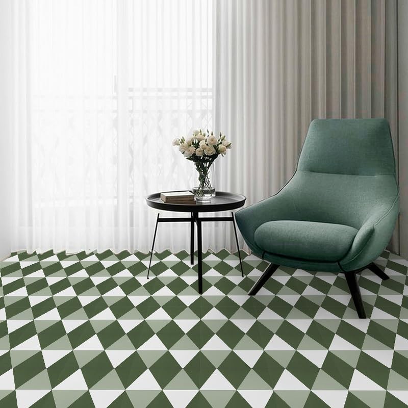 Alow Peel and Stick Floor Tile,Green Self-Adhsive Peel and Stick