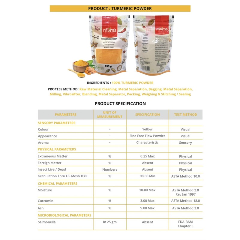 Mum's Premium Turmeric Powder 150g
